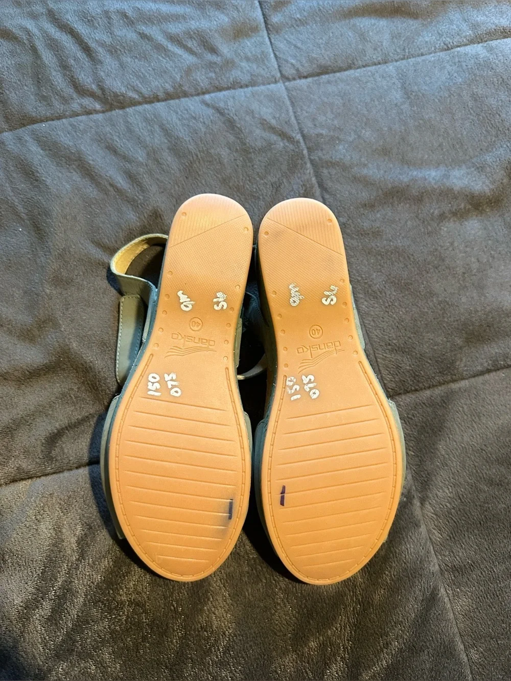 Dansko Stella Nubuck Suede Buckle Hardware Wedge Sandals New